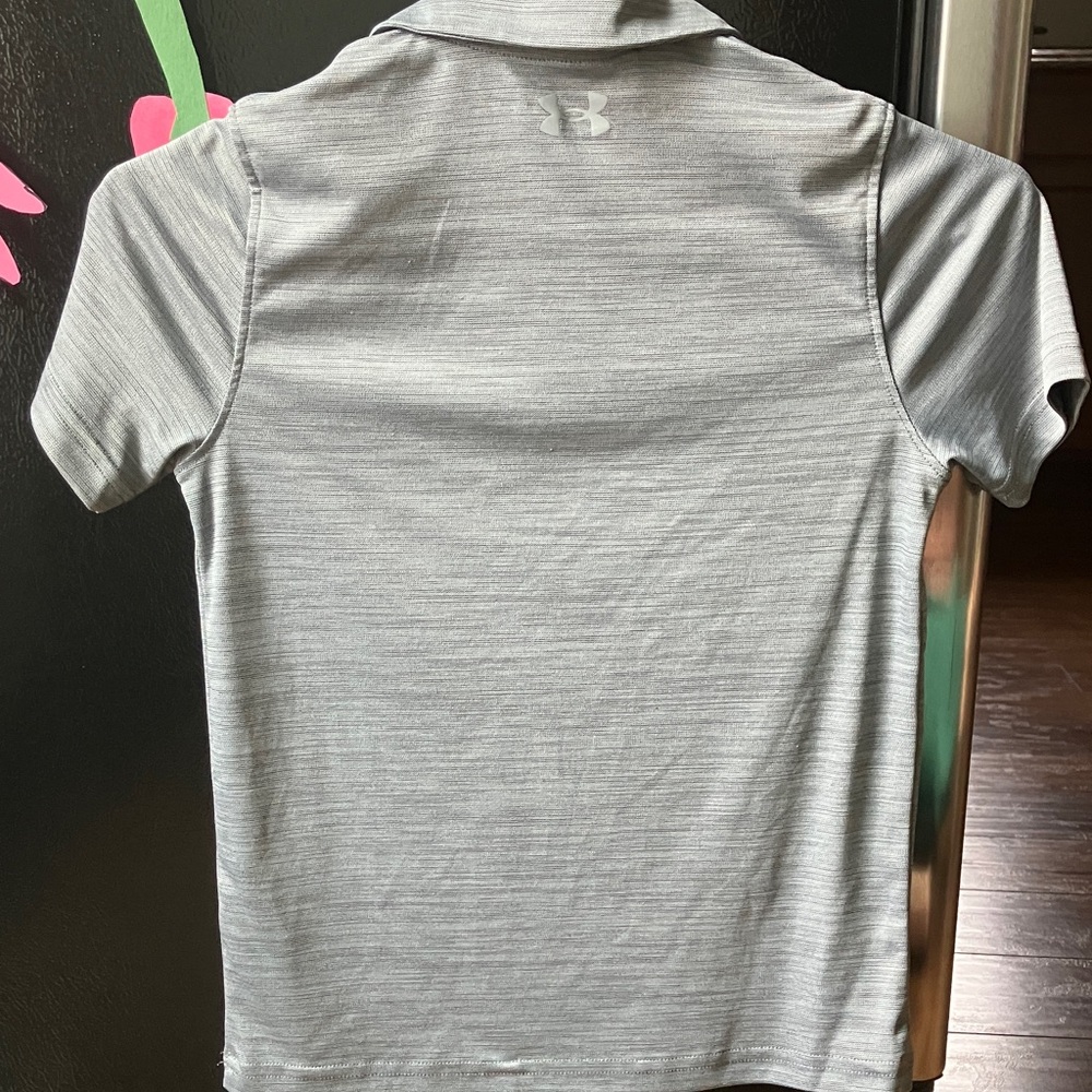 Under Armour Kids Light Gray Polo Shirt - Picture 4 of 5
